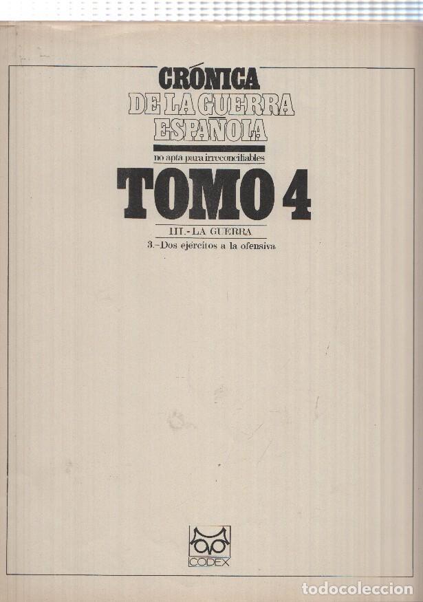 CRONICA DE LA GUERRA ESPAÑOLA HOJAS ENCUADERNACION INDICE PARA TOMO 4 (Coleccionismo - Revistas y Periódicos Modernos (a partir de 1.940) - Otros)