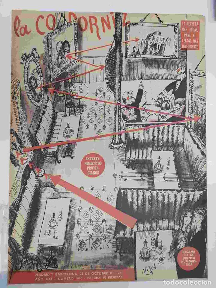 Coleccionismo de Revistas y Peri&oacute;dicos: Revista la Codorniz: num 1040 A&ntilde;o XXI, 22 de Octubre de 1961 - Entretenimientos provincianos