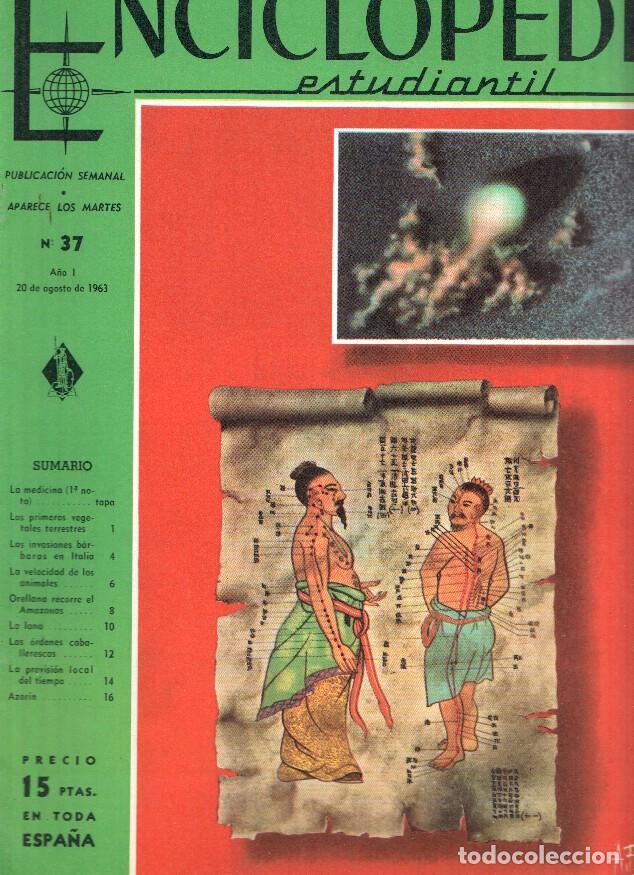 Coleccionismo de Revistas y Peri&oacute;dicos: Enciclopedia Estudiantil numero 037 (1963): Azorin, Orellana recorre el Amazonas, La lana