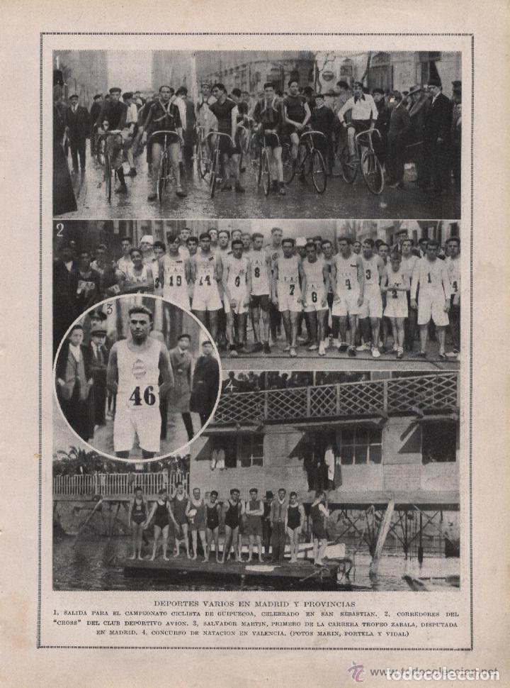 Coleccionismo de Revistas y Peri&oacute;dicos: * DEPORTES * Ciclismo en San Sebasti&aacute;n, trofeo Zabala en Madrid, nataci&oacute;n en Valencia - 1924