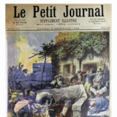 Coleccionismo de Revistas y Periódicos: 1893 - LE PETIT JOURNAL - ITALIA (SICILIA) - METEOROLOGÍA (TEMPESTAD EN CALAIS). Lote 339783343