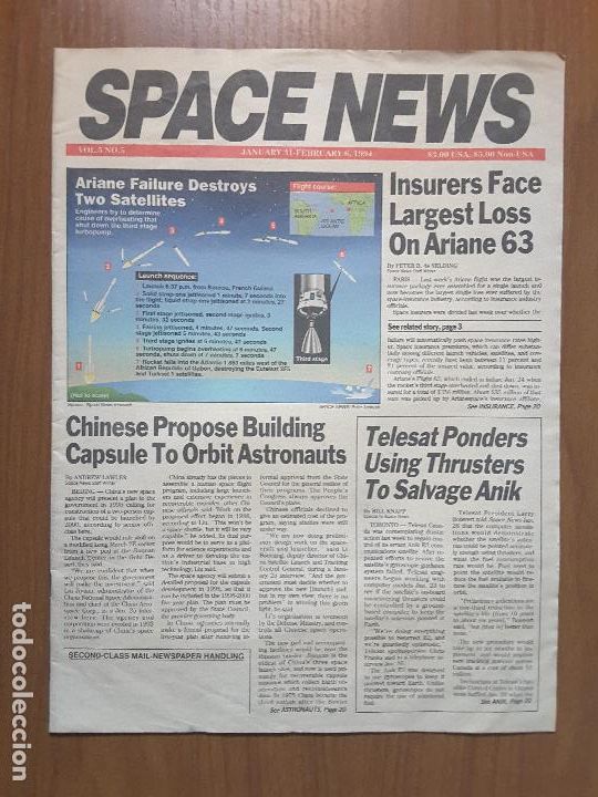 Colecionismo de Revistas e Jornais: Space News Vol. 5, No 5. Noticias del espacio. En ingl&eacute;s.