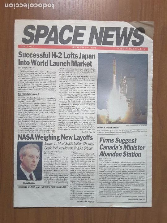 Collezionismo di Riviste e Giornali: Space News Vol. 5, No 6. Noticias del espacio. En ingl&eacute;s.
