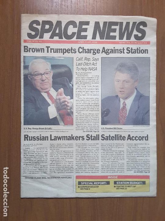 Colecionismo de Revistas e Jornais: Space News Vol. 5, No 15. Noticias del espacio. En ingl&eacute;s.