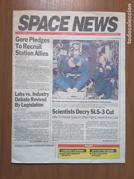 Collezionismo di Riviste e Giornali: Space News Vol. 5, No 18. Noticias del espacio. En ingl&eacute;s.