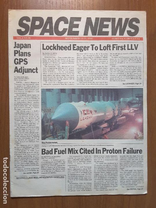 Collezionismo di Riviste e Giornali: Space News Vol. 4, No 36. Noticias del espacio. En ingl&eacute;s.