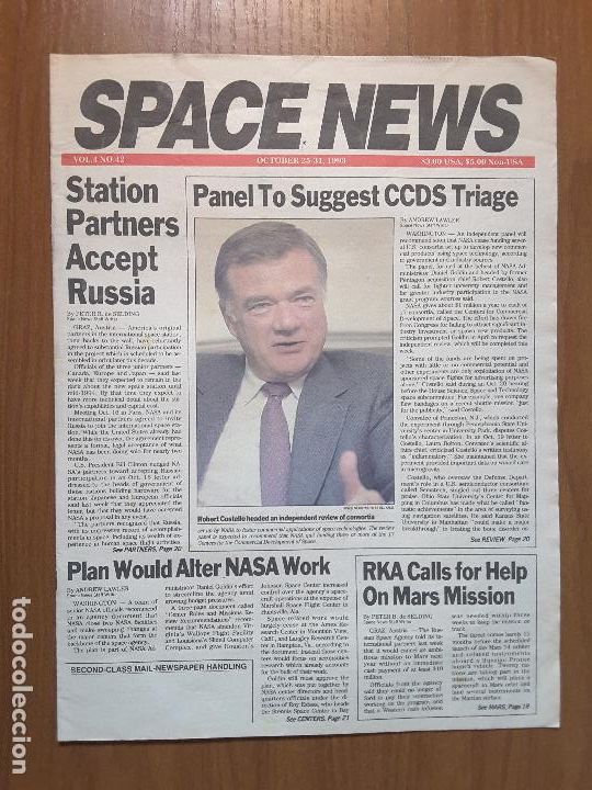 Collezionismo di Riviste e Giornali: Space News Vol. 4, No 42. Noticias del espacio. En ingl&eacute;s.