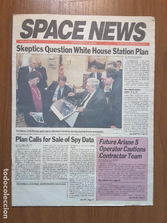 Collezionismo di Riviste e Giornali: Space News Vol. 4, No 44. Noticias del espacio. En ingl&eacute;s.