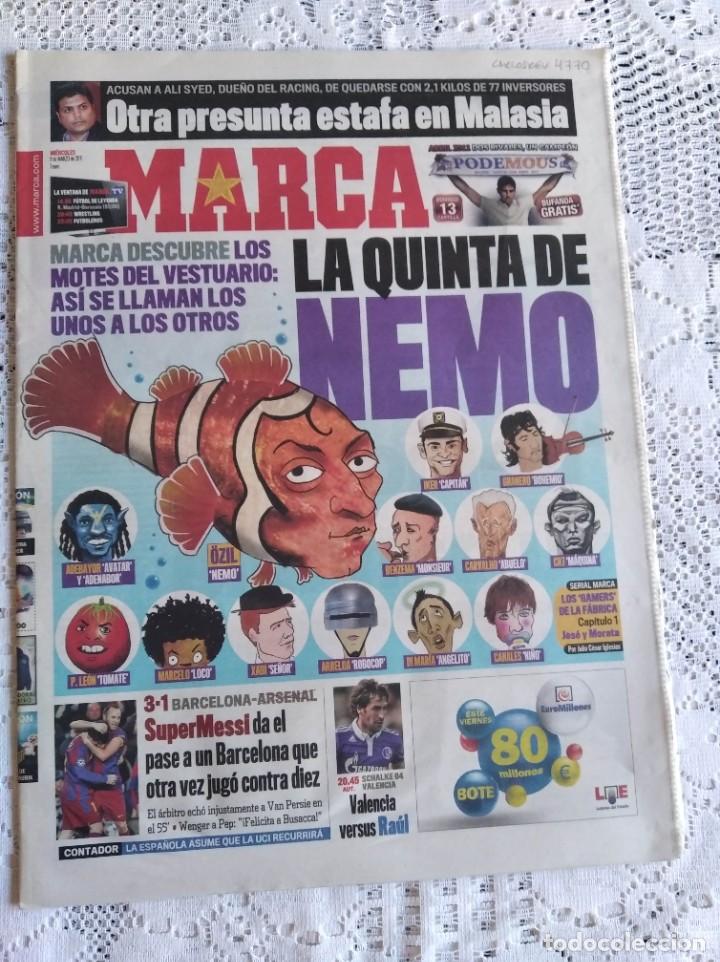 Collezionismo di Riviste e Giornali: MARCA. A&Ntilde;O LXXII. N&ordm; 24.661. MARZO 2011. LA QUINTA DE NEMO. LEER ART&Iacute;CULOS.
