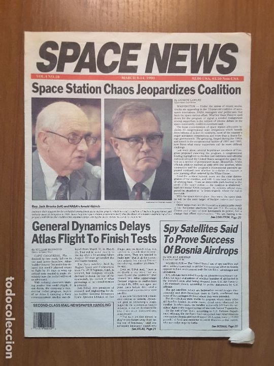 Collezionismo di Riviste e Giornali: Space News Vol. 4, No 10. Noticias del espacio. En ingl&eacute;s.