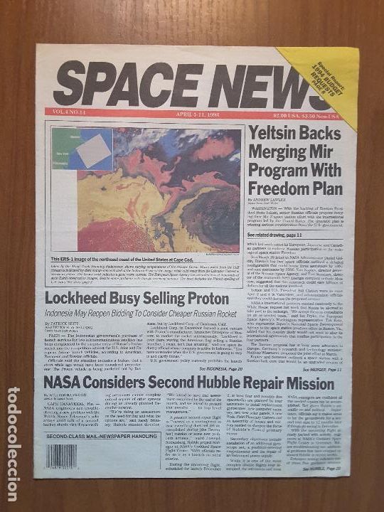 Collezionismo di Riviste e Giornali: Space News Vol. 4, No 14. Noticias del espacio. En ingl&eacute;s.