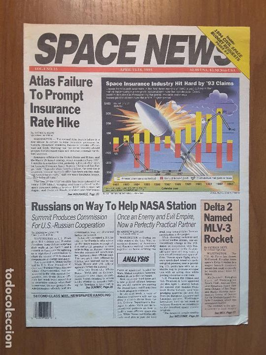 Colecionismo de Revistas e Jornais: Space News Vol. 4, No 15. Noticias del espacio. En ingl&eacute;s.