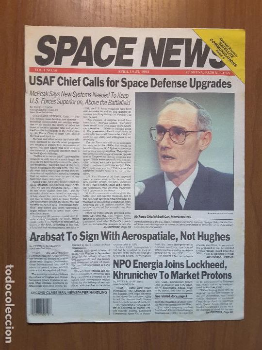 Collezionismo di Riviste e Giornali: Space News Vol. 4, No 16. Noticias del espacio. En ingl&eacute;s.
