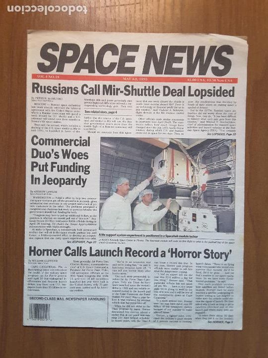 Collezionismo di Riviste e Giornali: Space News Vol. 4, No 18. Noticias del espacio. En ingl&eacute;s.