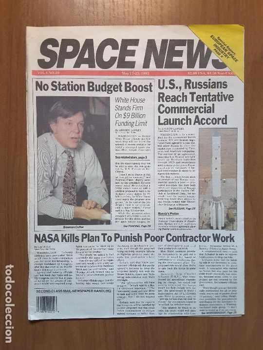 Collezionismo di Riviste e Giornali: Space News Vol. 4, No 20. Noticias del espacio. En ingl&eacute;s.