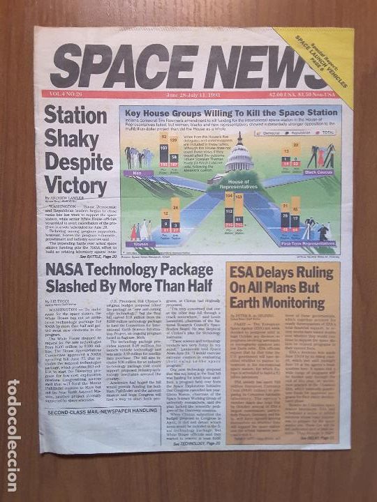 Collezionismo di Riviste e Giornali: Space News Vol. 4, No 26. Noticias del espacio. En ingl&eacute;s.