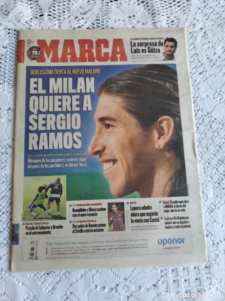 Coleccionismo de Revistas y Peri&oacute;dicos: MARCA. A&Ntilde;O LXVIII. N&ordm; 21.457. NOVIEMBRE 2007. EL MIL&Aacute;N QUIERE A SERGIO RAMOS. LEER ART&Iacute;CULOS.