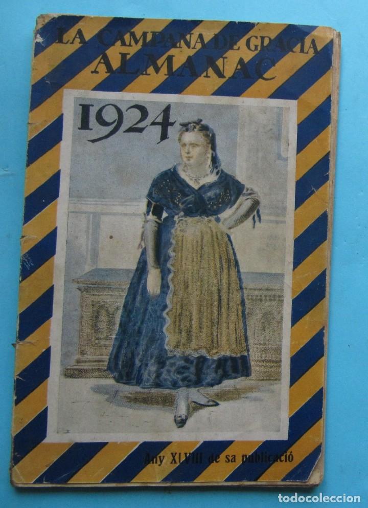 Collezionismo di Riviste e Giornali: LA CAMPANA DE GRACIA. ALMANACH 1924. ANTONI L&Oacute;PEZ IMPRESSOR. BARCELONA