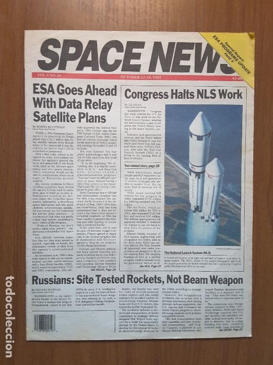 Collection Magazines and Newspapers: Space News Vol. 3, No 38. Noticias del espacio. En ingl&eacute;s.