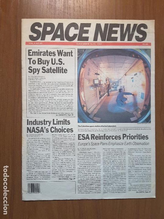 Collezionismo di Riviste e Giornali: Space News Vol. 3, No 43. Noticias del espacio. En ingl&eacute;s.