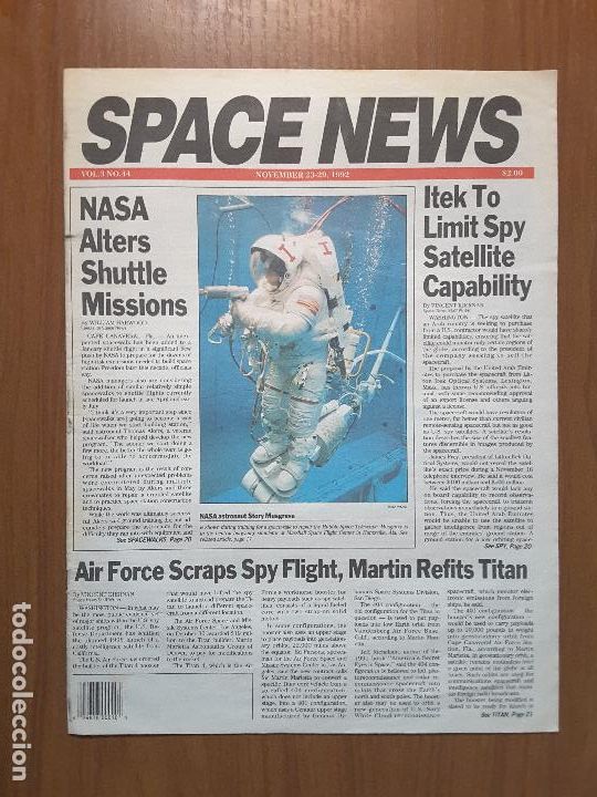 Collection Magazines and Newspapers: Space News Vol. 3, No 44. Noticias del espacio. En ingl&eacute;s.