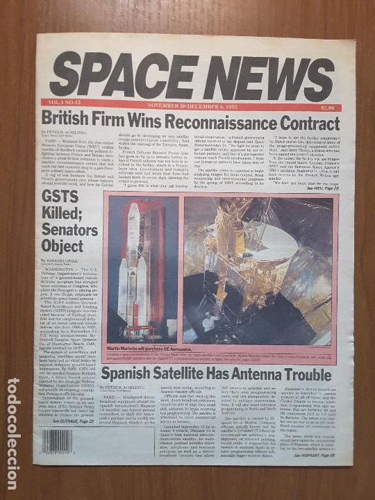 Collezionismo di Riviste e Giornali: Space News Vol. 3, No 45. Noticias del espacio. En ingl&eacute;s.