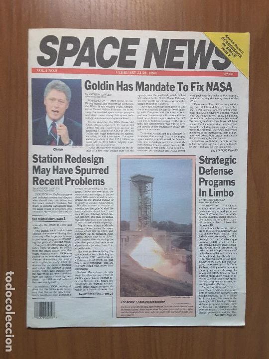Collezionismo di Riviste e Giornali: Space News Vol. 4, No 8. Noticias del espacio. En ingl&eacute;s.