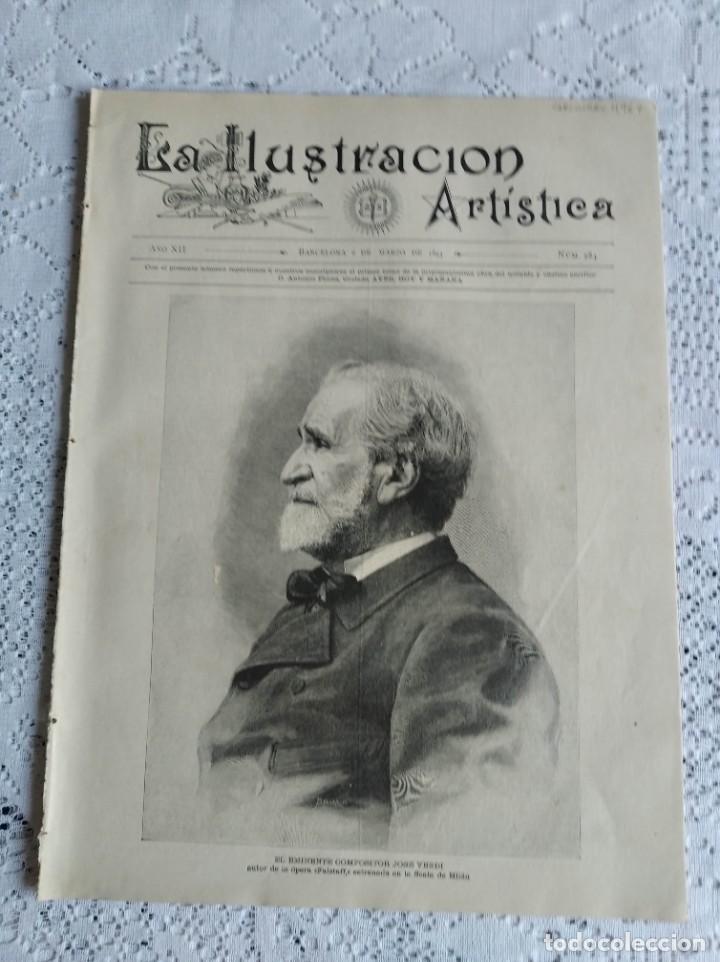 Coleccionismo de Revistas y Peri&oacute;dicos: LA ILUSTRACI&Oacute;N ART&Iacute;STICA. A&Ntilde;O 1893. N&ordm; 584. COMPOSITOR JOS&Eacute; VERDI. ARRIGO BOITO (AUTOR LITER.)..LEER