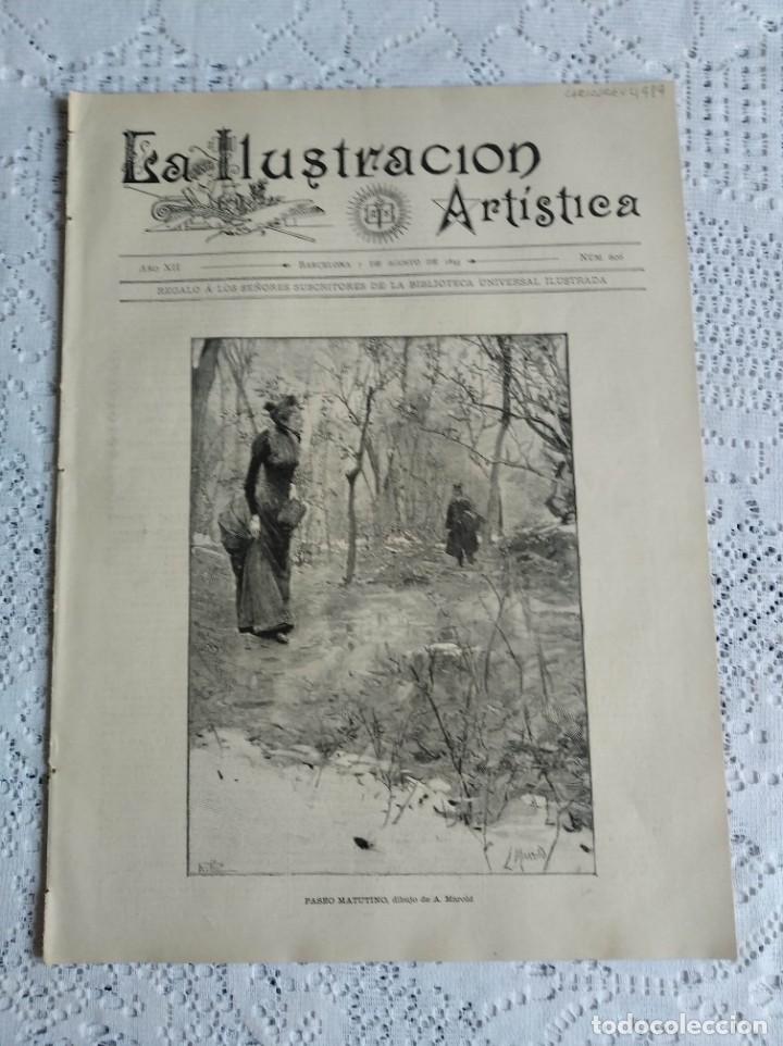 Collection Magazines and Newspapers: LA ILUSTRACI&Oacute;N ART&Iacute;STICA. A&Ntilde;O 1893. N&ordm; 606. GUIDO DE MAUPASSANT. LA CAT&Aacute;STROFE DE ANZUOLA......LEER
