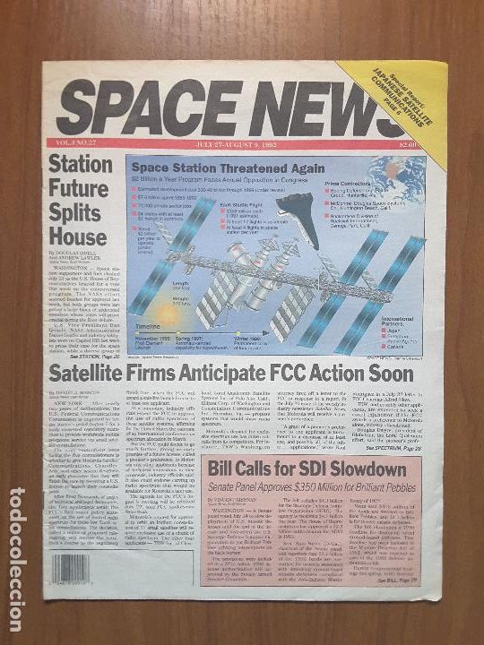 Collezionismo di Riviste e Giornali: Space News Vol. 3, No 27. Noticias del espacio. En ingl&eacute;s.