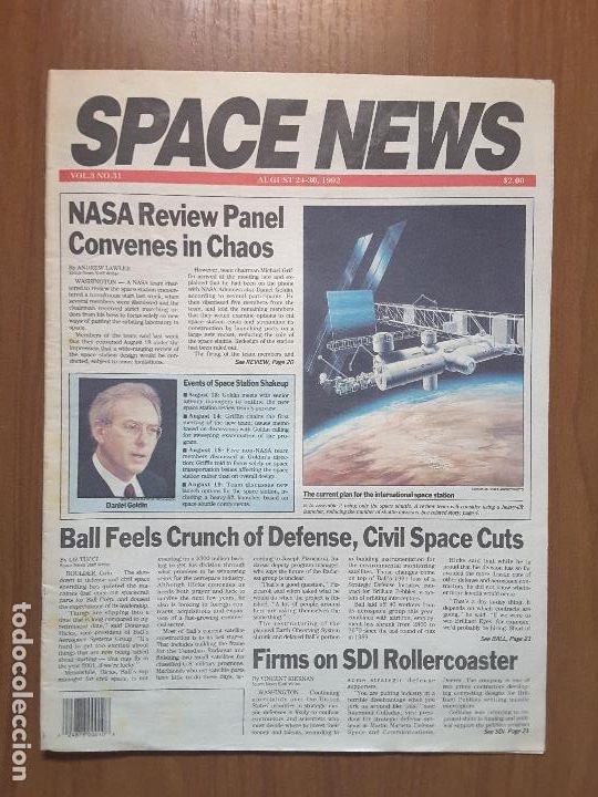 Collectionnisme de Revues et Journaux: Space News Vol. 3, No 31. Noticias del espacio. En ingl&eacute;s.