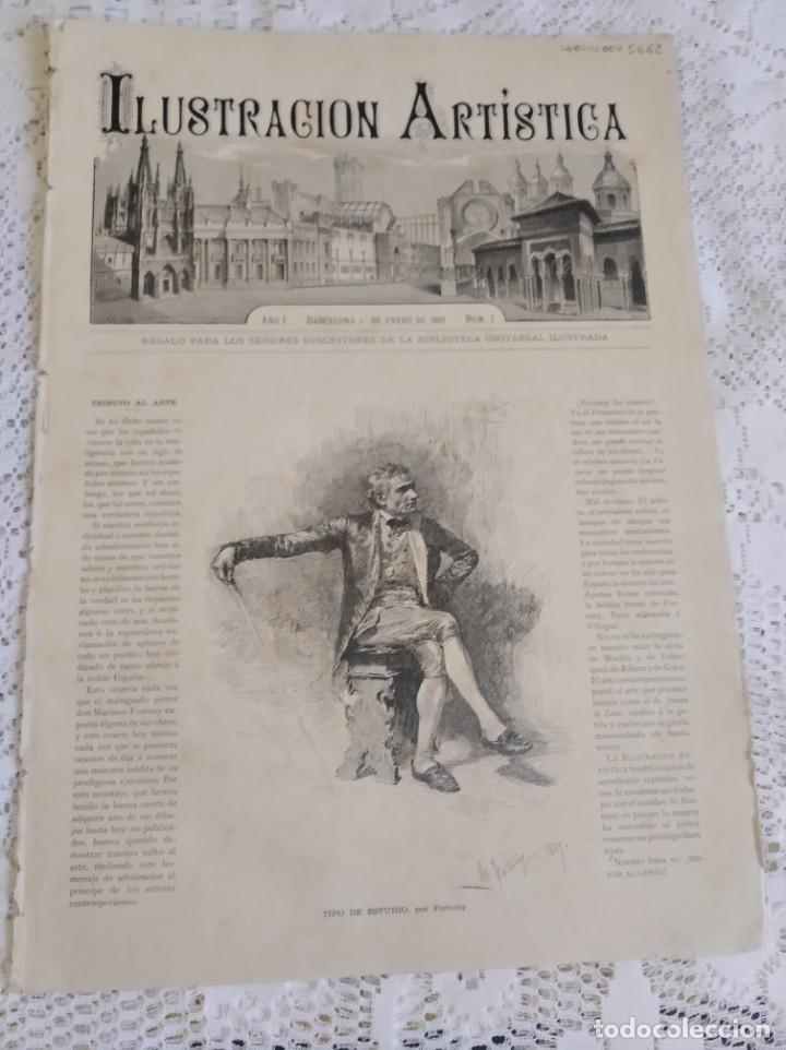 Coleccionismo de revistas y peri&oacute;dicos: LA ILUSTRACI&Oacute;N ART&Iacute;STICA. A&Ntilde;O 1882. N&ordm; 1. LA MADONA DE LA CAPILLA SIXTINA. FOTOGRAF&Iacute;A DE LA P...LEER