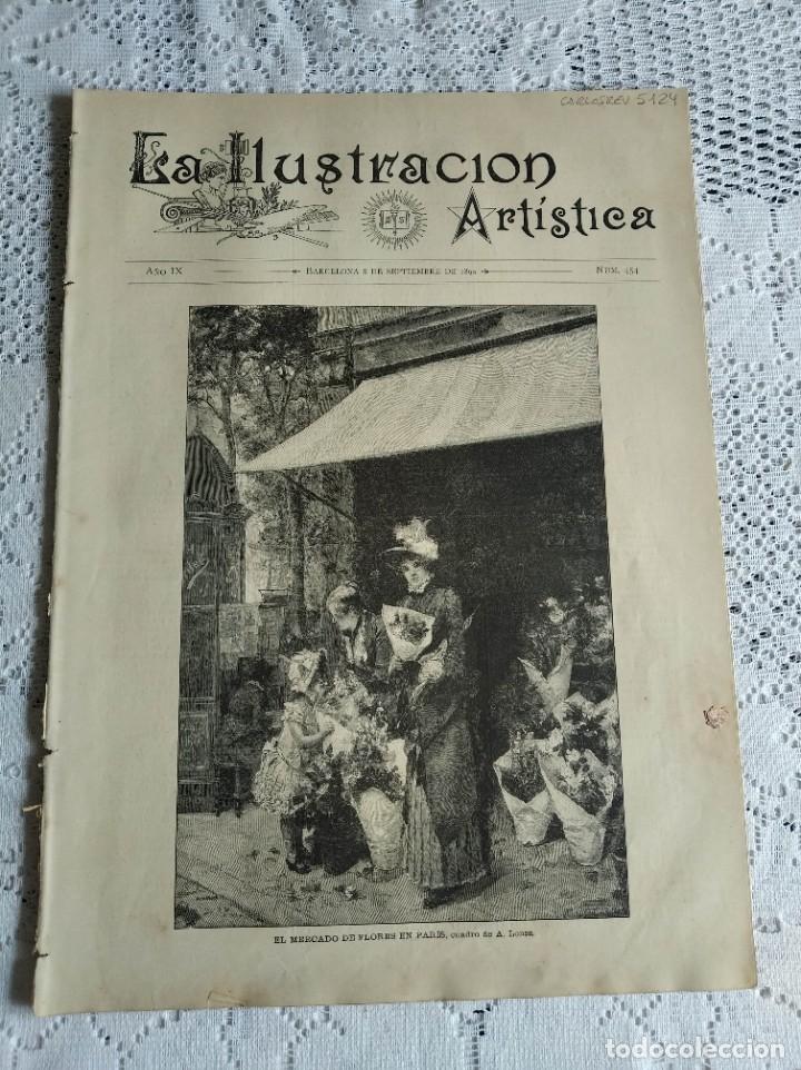 Coleccionismo de Revistas y Peri&oacute;dicos: LA ILUSTRACI&Oacute;N ART&Iacute;STICA. A&Ntilde;O 1890. N&ordm; 454. ELEONORA DUSE. SAN AGUST&Iacute;N DE ZARAGOZA. LA FOTOGRA..LEER