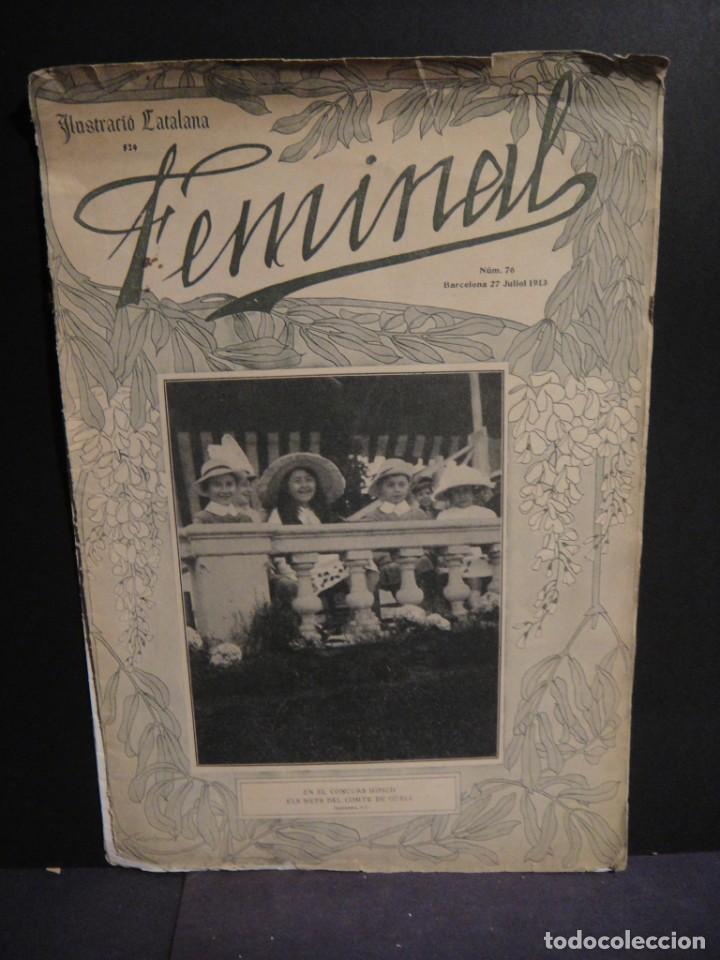 Coleccionismo de revistas y peri&oacute;dicos: revista feminal n&ordm; 76 - a&ntilde;o 1913 - escola jardi a barcelona - patronat d'obreres de matar&oacute;