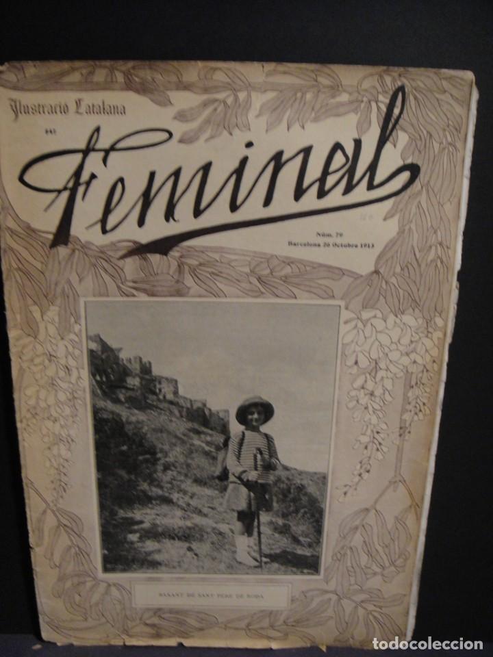 Coleccionismo de Revistas y Peri&oacute;dicos: revista feminal n&ordm; 79 - a&ntilde;o 1913 - escola jardi de la bonanova , catalunya francesa