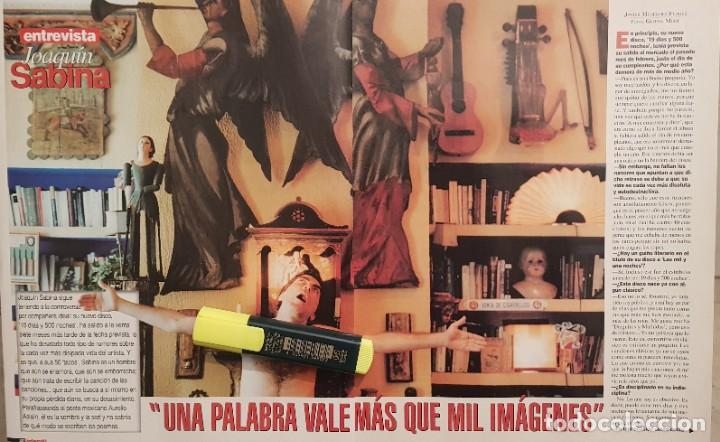 Coleccionismo de Revistas y Peri&oacute;dicos: Reportaje Joaqu&iacute;n Sabina 06.09.1999