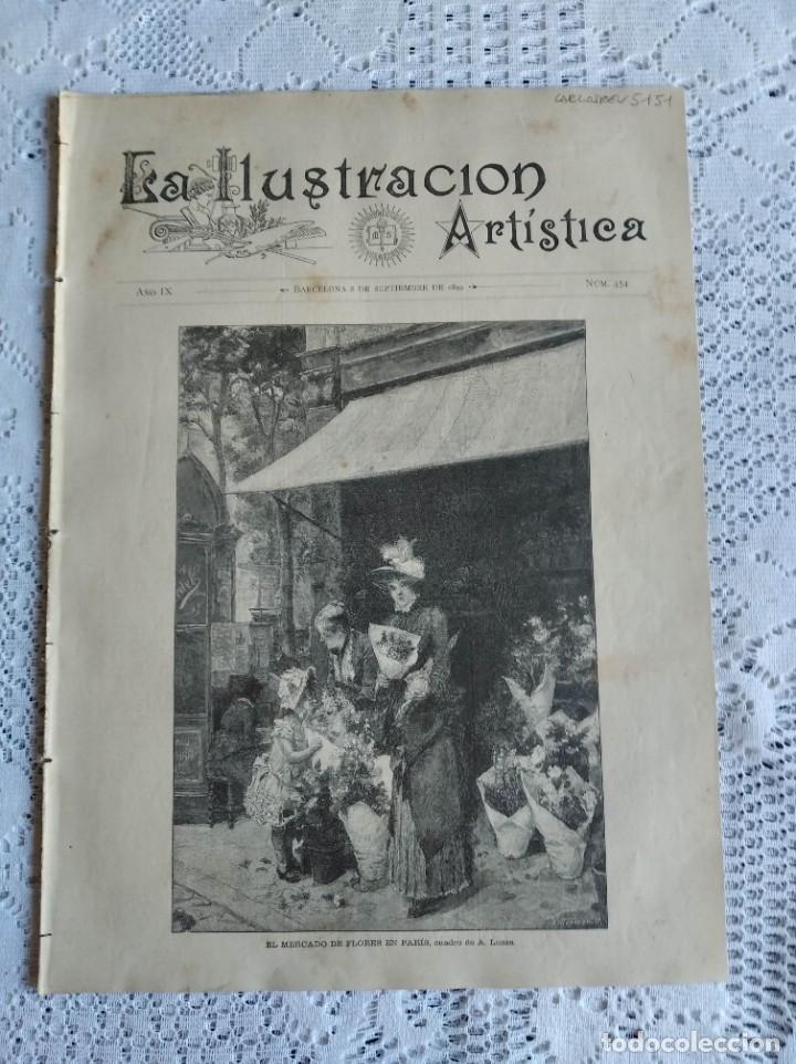 Coleccionismo de Revistas y Peri&oacute;dicos: LA ILUSTRACI&Oacute;N ART&Iacute;STICA. A&Ntilde;O 1890. N&ordm; 454. ELEONORA DUSE. SAN AGUST&Iacute;N DE ZARAGOZA. LA FOTOGRA..LEER