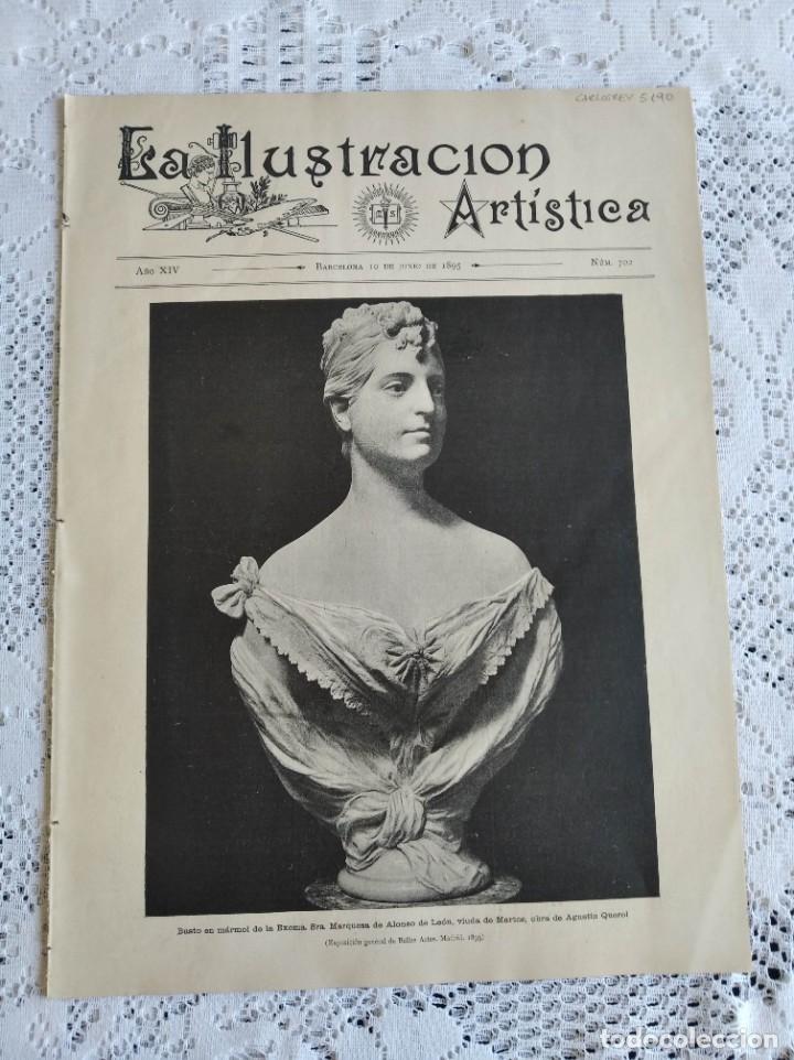 Coleccionismo de Revistas y Peri&oacute;dicos: LA ILUSTRACI&Oacute;N ART&Iacute;STICA. A&Ntilde;O 1895. N&ordm; 702. D. MANUEL CA&Ntilde;ETE. LAS VIRTUDES CARDINALES (PINT)....LEER