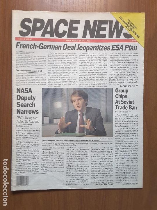 Coleccionismo de revistas y peri&oacute;dicos: Space News Vol. 2, No 40. Noticias del espacio. En ingl&eacute;s.