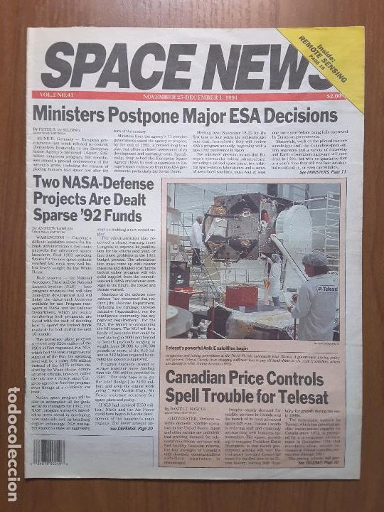 Collectionnisme de Revues et Journaux: Space News Vol. 2, No 41. Noticias del espacio. En ingl&eacute;s.