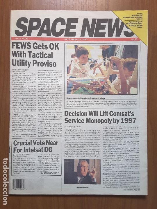 Coleccionismo de revistas y peri&oacute;dicos: Space News Vol. 2, No 42. Noticias del espacio. En ingl&eacute;s.