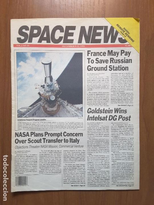 Collection Magazines and Newspapers: Space News Vol. 2, No 43. Noticias del espacio. En ingl&eacute;s.