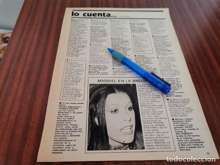 Coleccionismo de Revistas y Peri&oacute;dicos: MASSIEL RECORTE REVISTA 1975