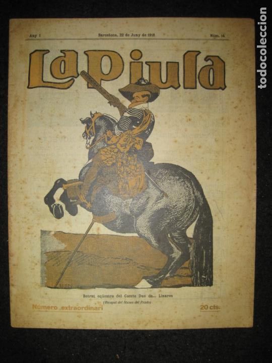 Collection Magazines and Newspapers: LA PIULA-NUM 14-BARCELONA ANY 1916-LA DIADA CORPUS DE SANG-PAU CLARIS-PRAT DE LA RIBA-(V-23.406)
