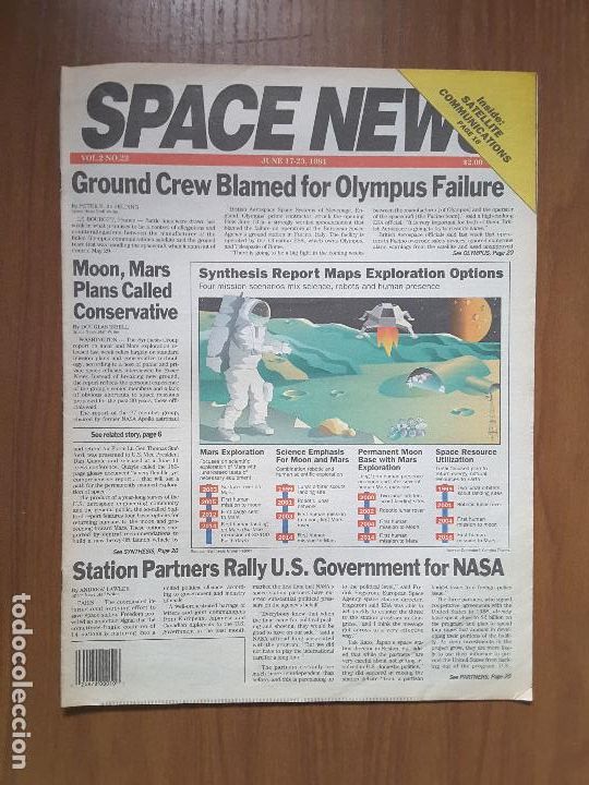Coleccionismo de revistas y peri&oacute;dicos: Space News Vol. 2, No 22. Noticias del espacio. En ingl&eacute;s.
