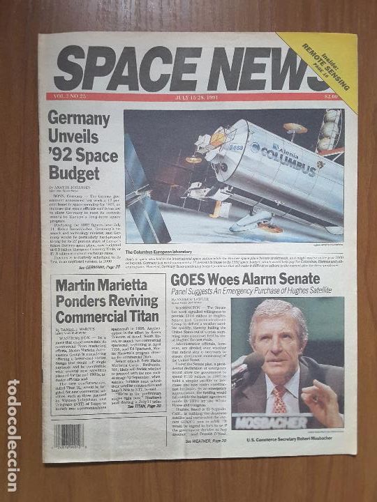 Coleccionismo de revistas y peri&oacute;dicos: Space News Vol. 2, No 25. Noticias del espacio. En ingl&eacute;s.