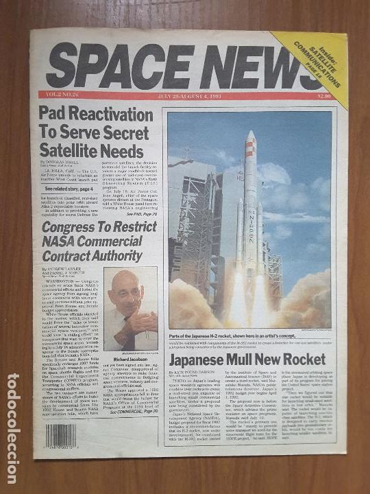 Coleccionismo de revistas y peri&oacute;dicos: Space News Vol. 2, No 26. Noticias del espacio. En ingl&eacute;s.