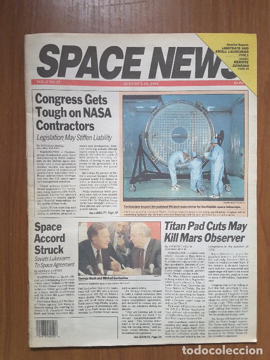 Coleccionismo de revistas y peri&oacute;dicos: Space News Vol. 2, No 27. Noticias del espacio. En ingl&eacute;s.
