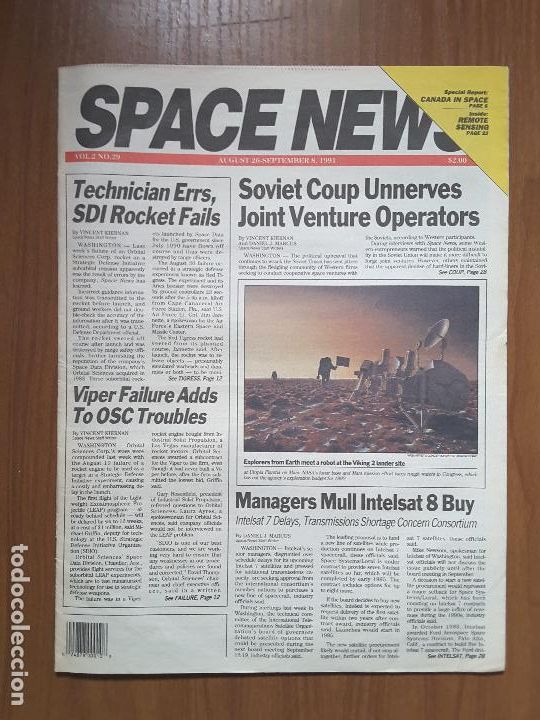 Colecionismo de Revistas e Jornais: Space News Vol. 2, No 29. Noticias del espacio. En ingl&eacute;s.