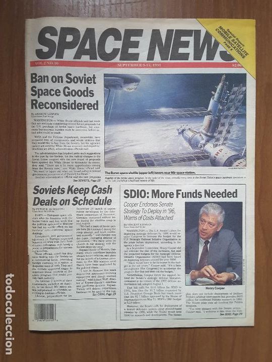 Coleccionismo de revistas y peri&oacute;dicos: Space News Vol. 2, No 30. Noticias del espacio. En ingl&eacute;s.